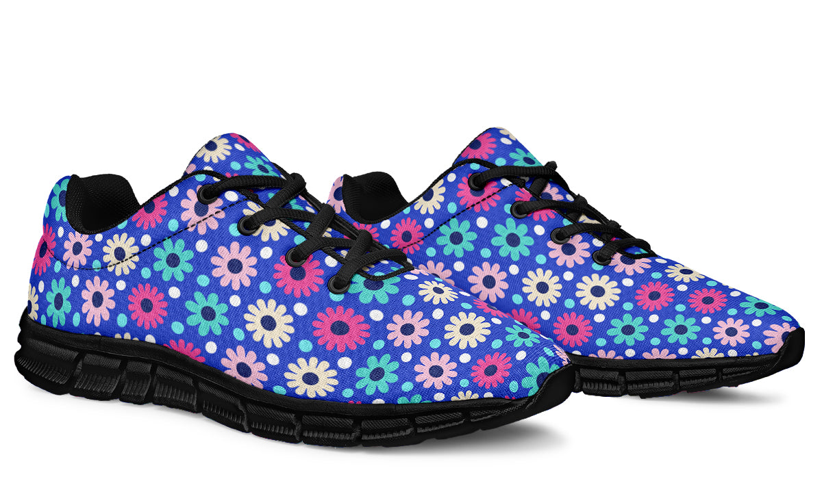 Royal Blue Retro Daisies