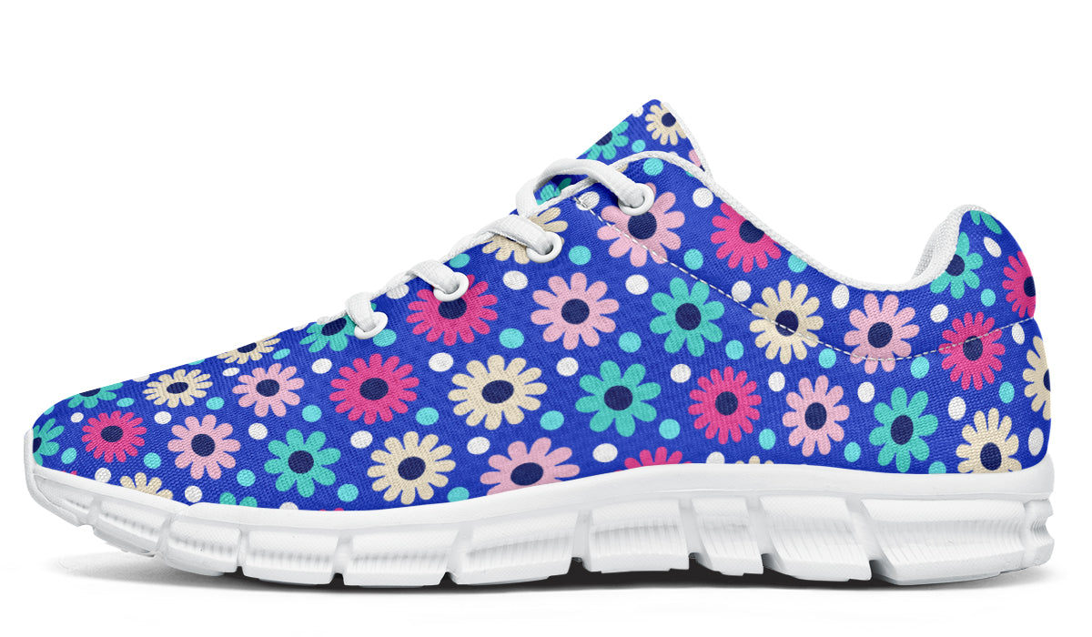 Royal Blue Retro Daisies