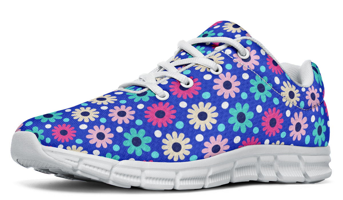Royal Blue Retro Daisies