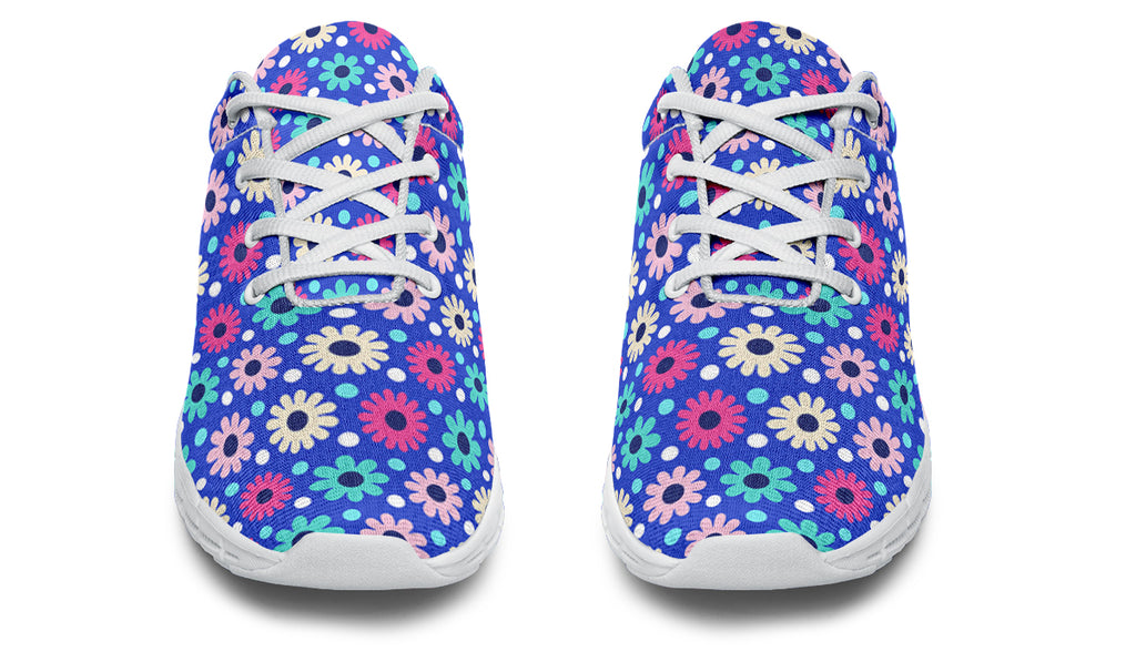 Royal Blue Retro Daisies