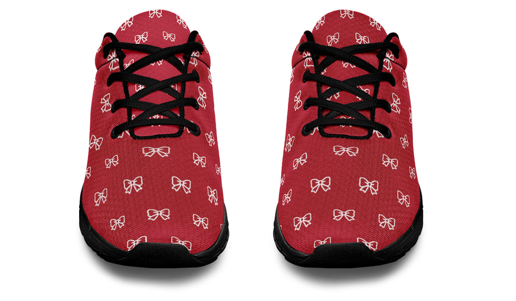 White Bows on Red