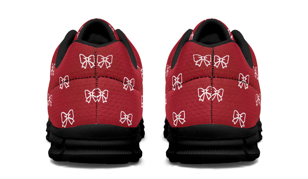 White Bows on Red