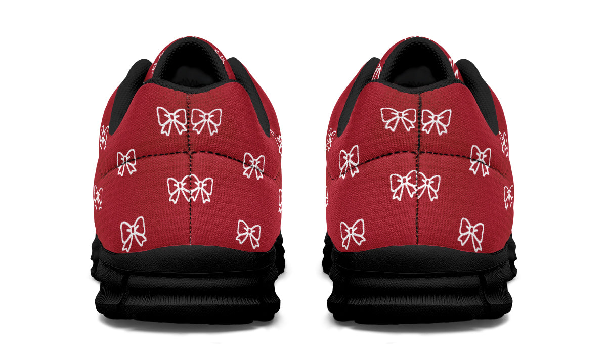 White Bows on Red