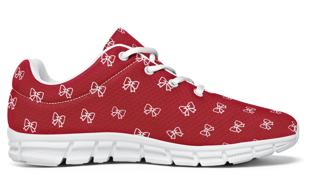 White Bows on Red