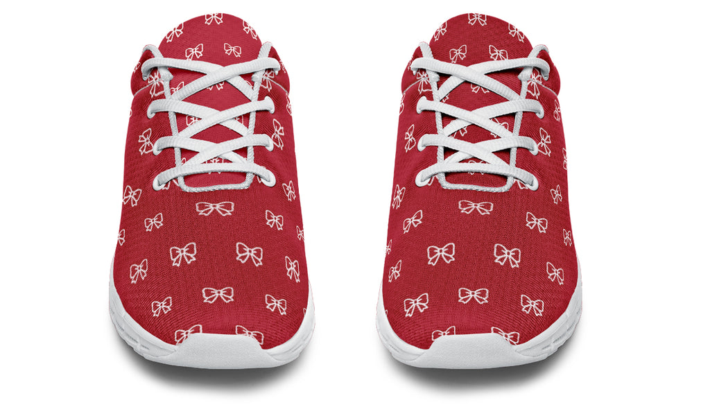 White Bows on Red