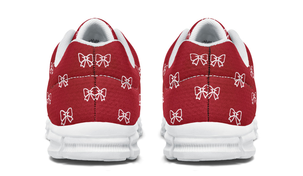 White Bows on Red