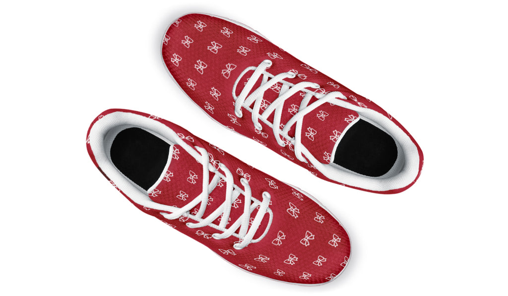 White Bows on Red