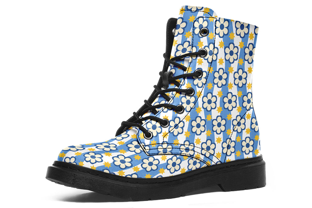 Blue Daisy Stripe