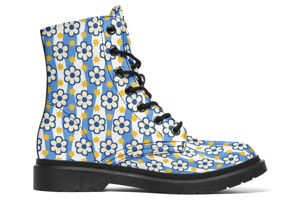 Blue Daisy Stripe