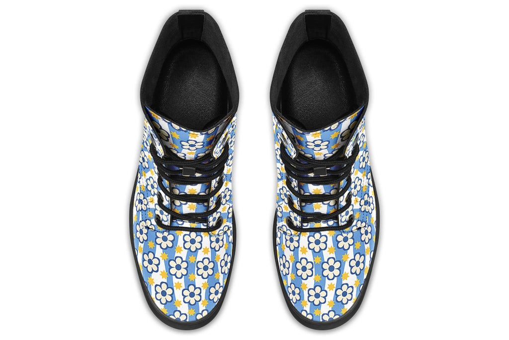 Blue Daisy Stripe