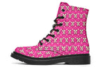 Cream Bows On Hot Pink