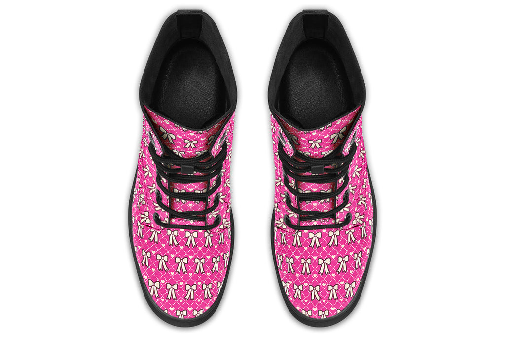Cream Bows On Hot Pink