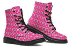 Cream Bows On Hot Pink