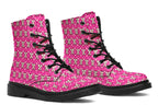 Cream Bows On Hot Pink