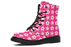 Cream Flowers On Hot Pink
