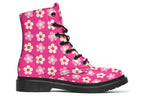 Cream Flowers On Hot Pink