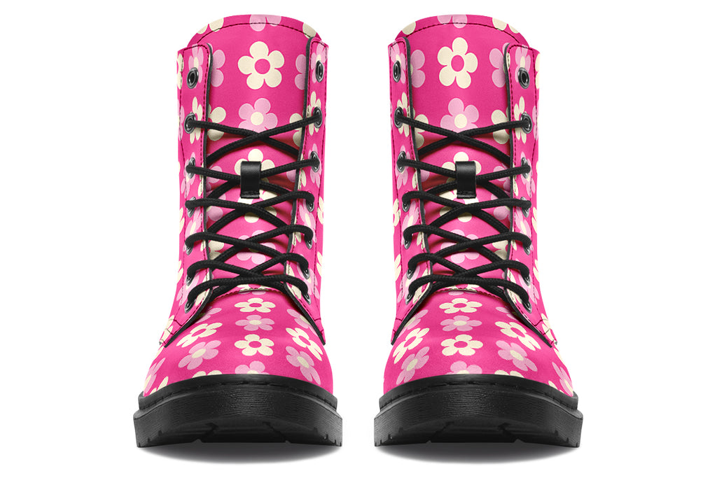 Cream Flowers On Hot Pink