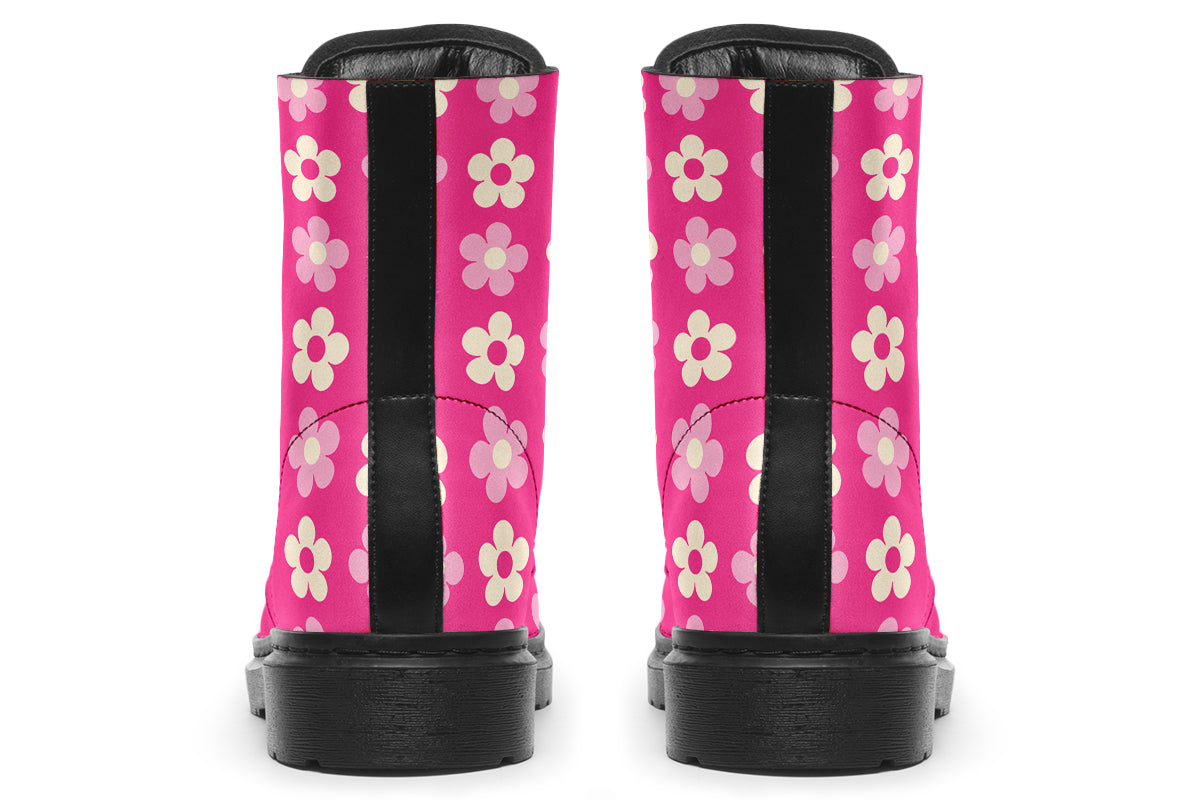 Cream Flowers On Hot Pink