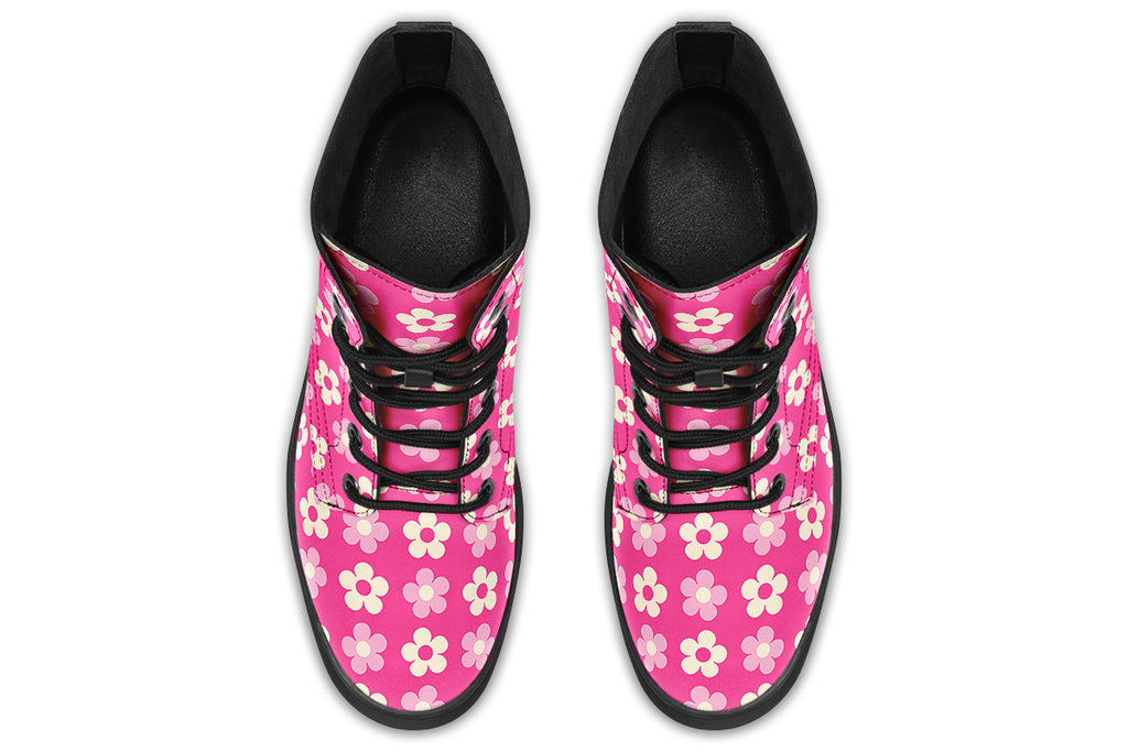 Cream Flowers On Hot Pink