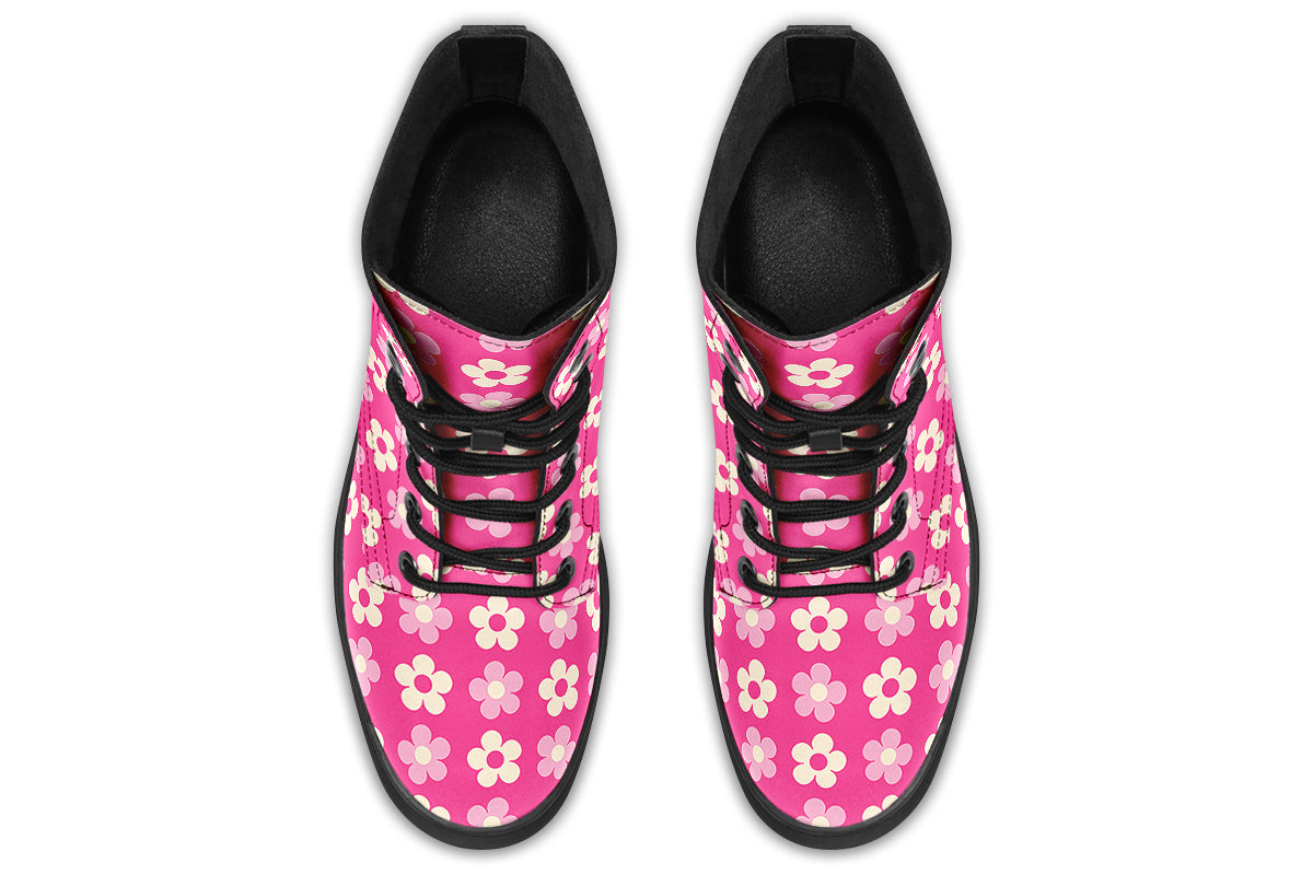 Cream Flowers On Hot Pink