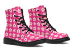 Cream Flowers On Hot Pink