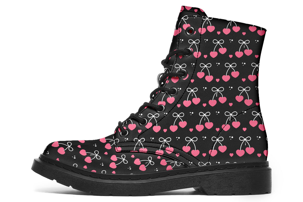 Heart Bows On Black