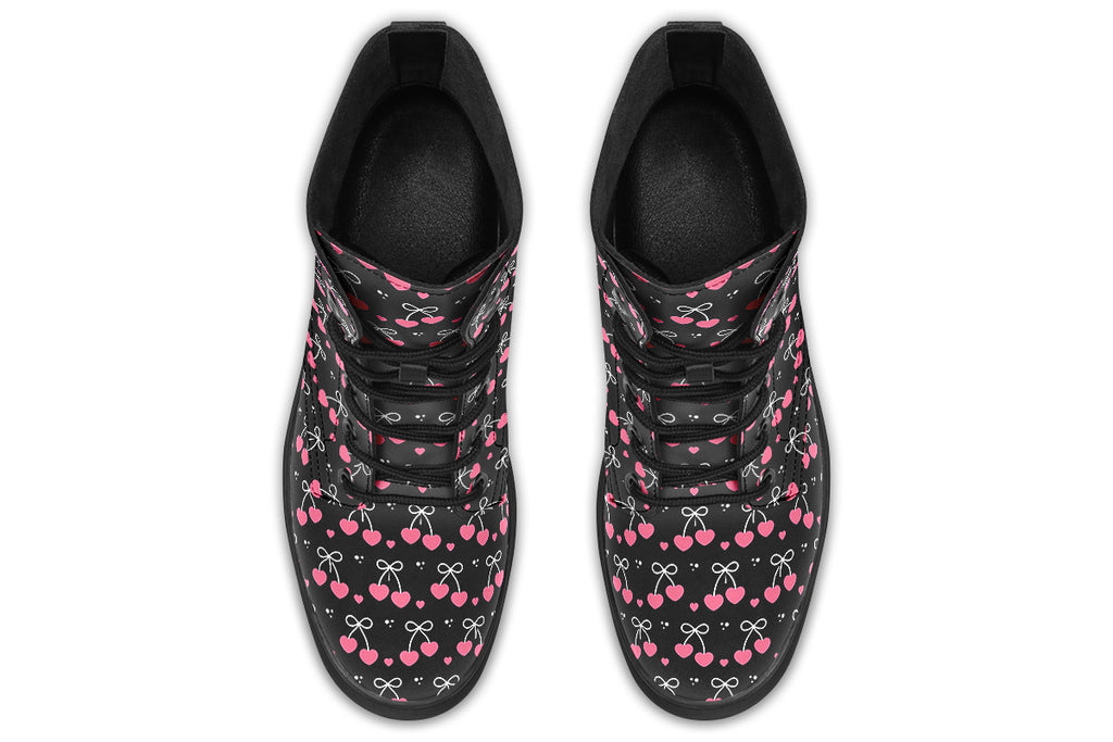 Heart Bows On Black