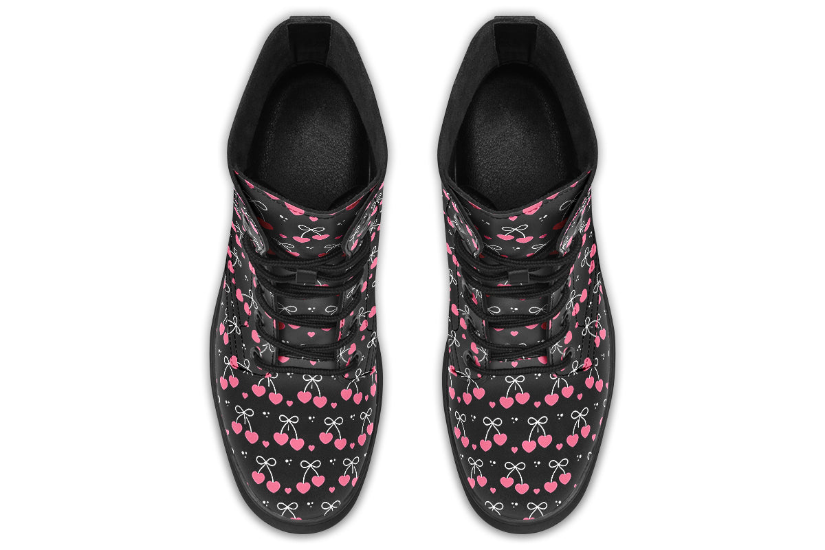 Heart Bows On Black
