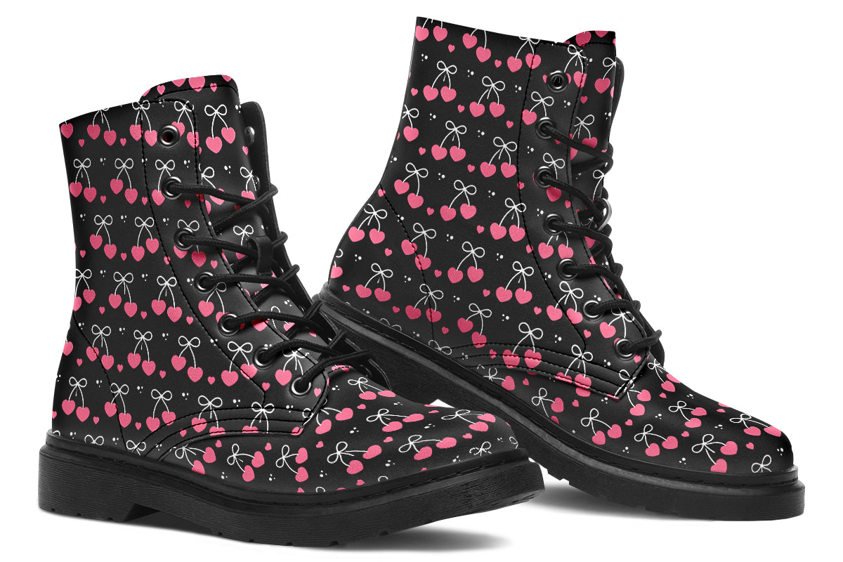 Heart Bows On Black