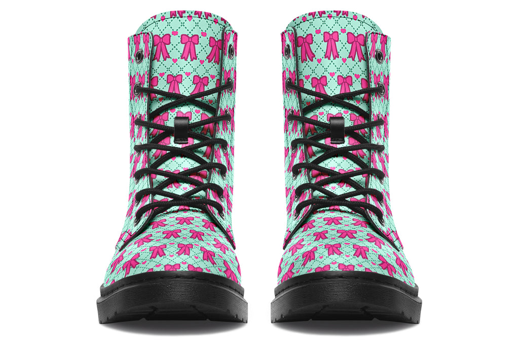 Hot Pink Bows On Mint