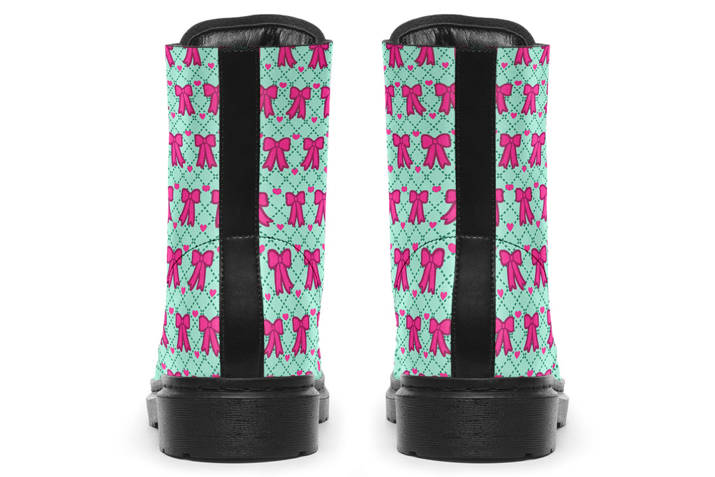 Hot Pink Bows On Mint