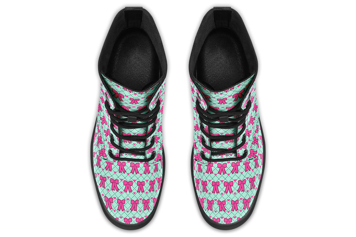 Hot Pink Bows On Mint