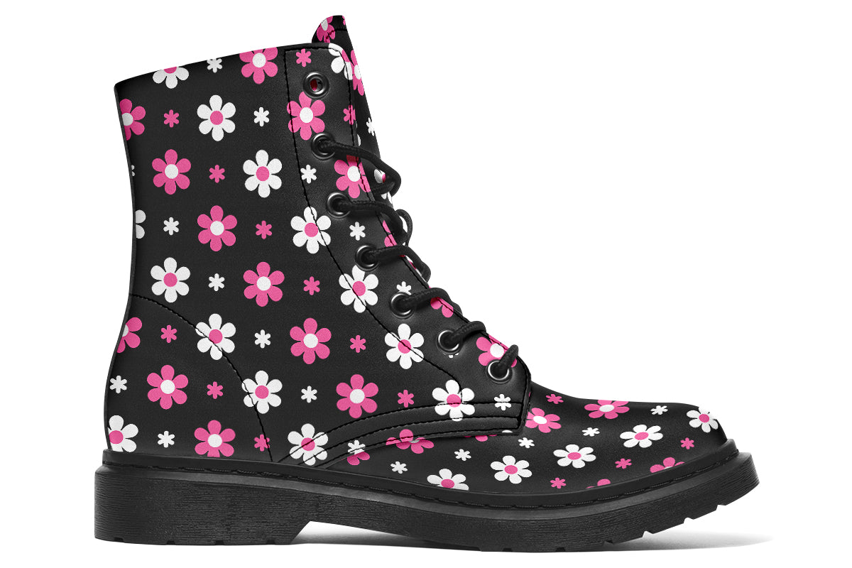 Pink And Black Flowers