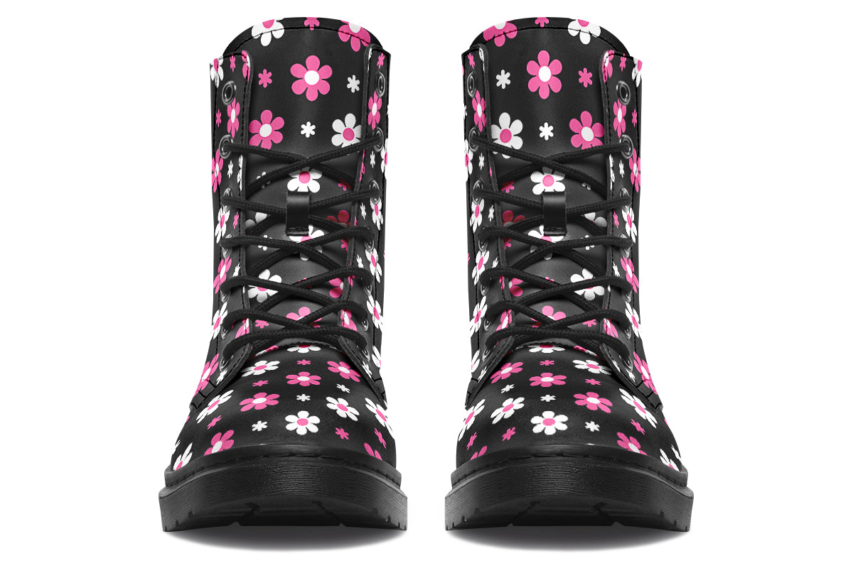 Pink And Black Flowers