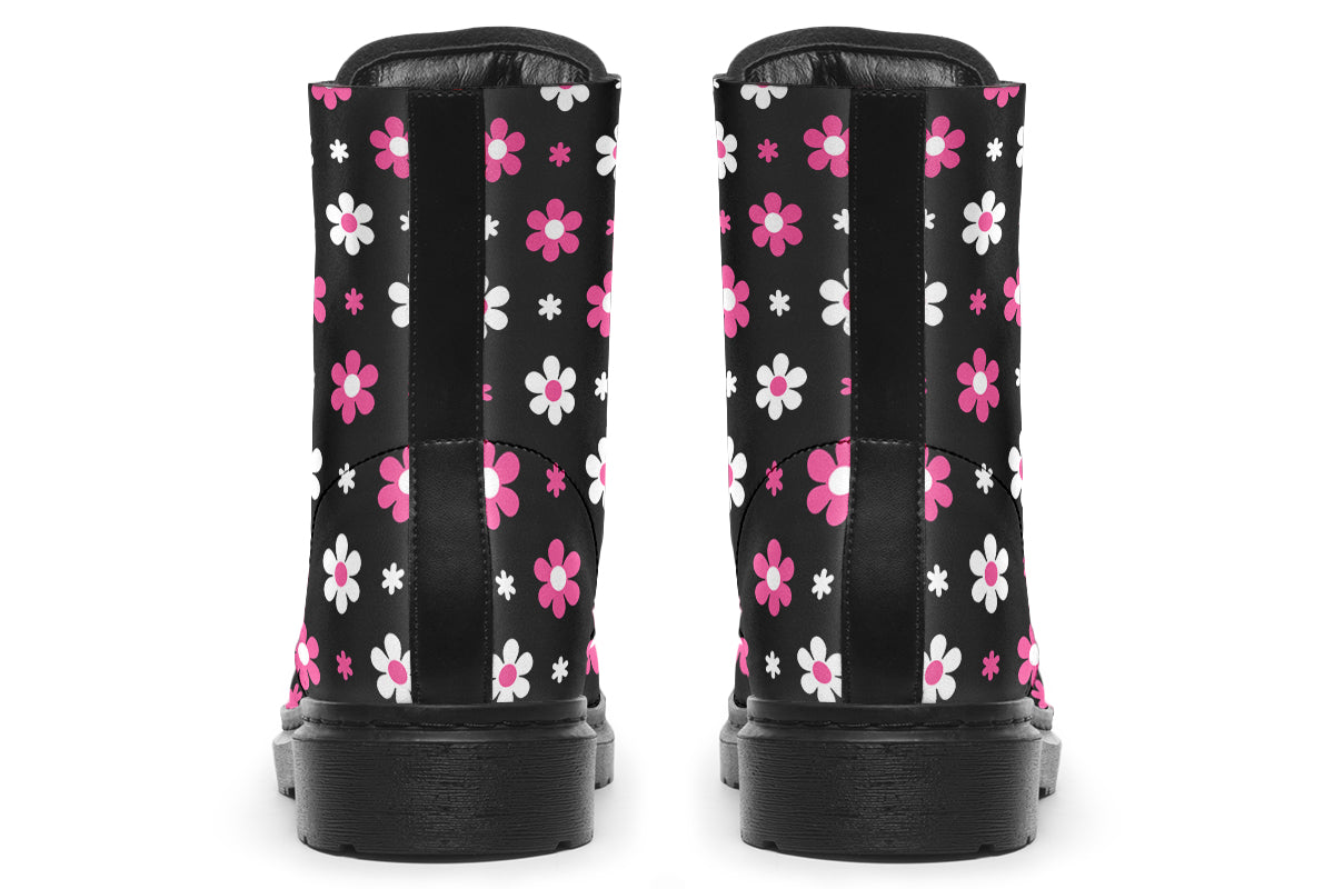 Pink And Black Flowers