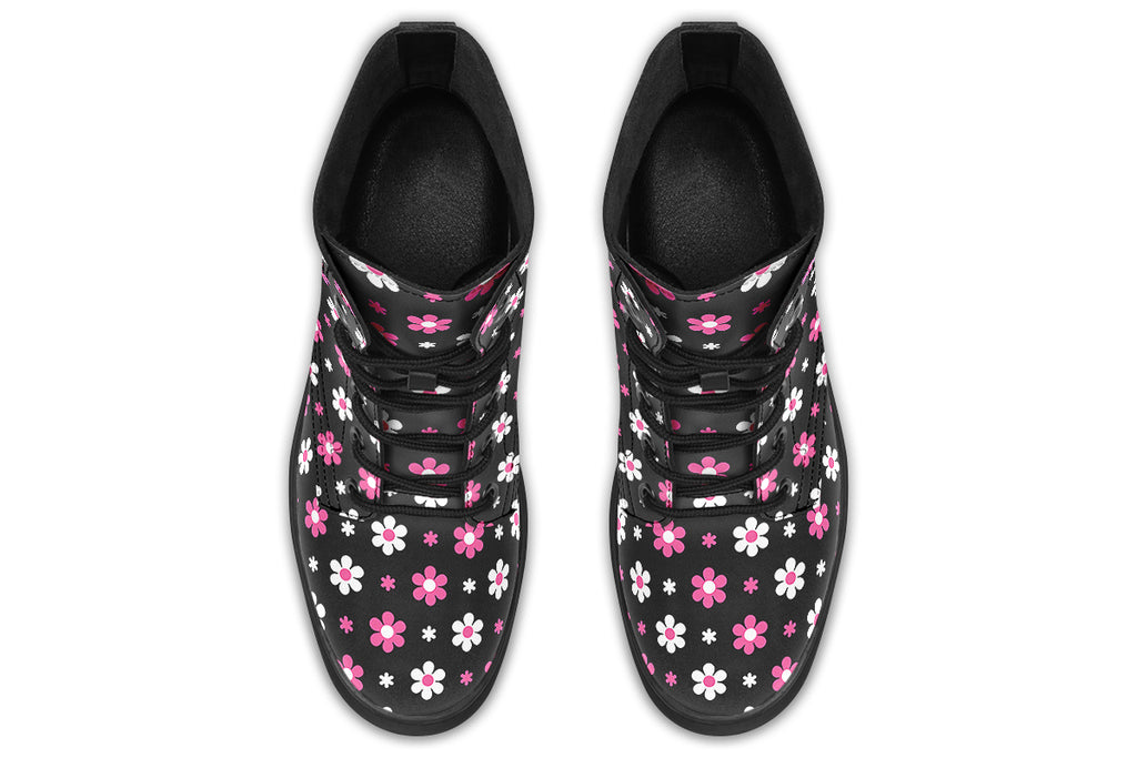 Pink And Black Flowers