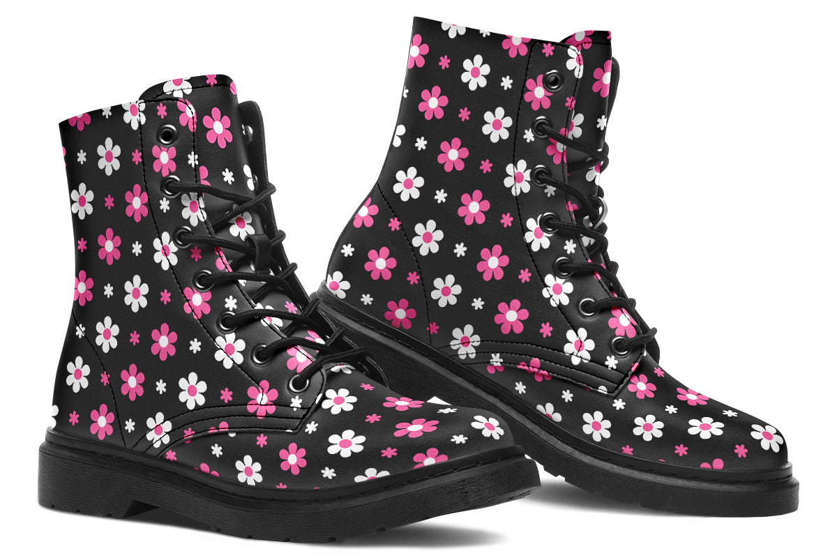 Pink And Black Flowers