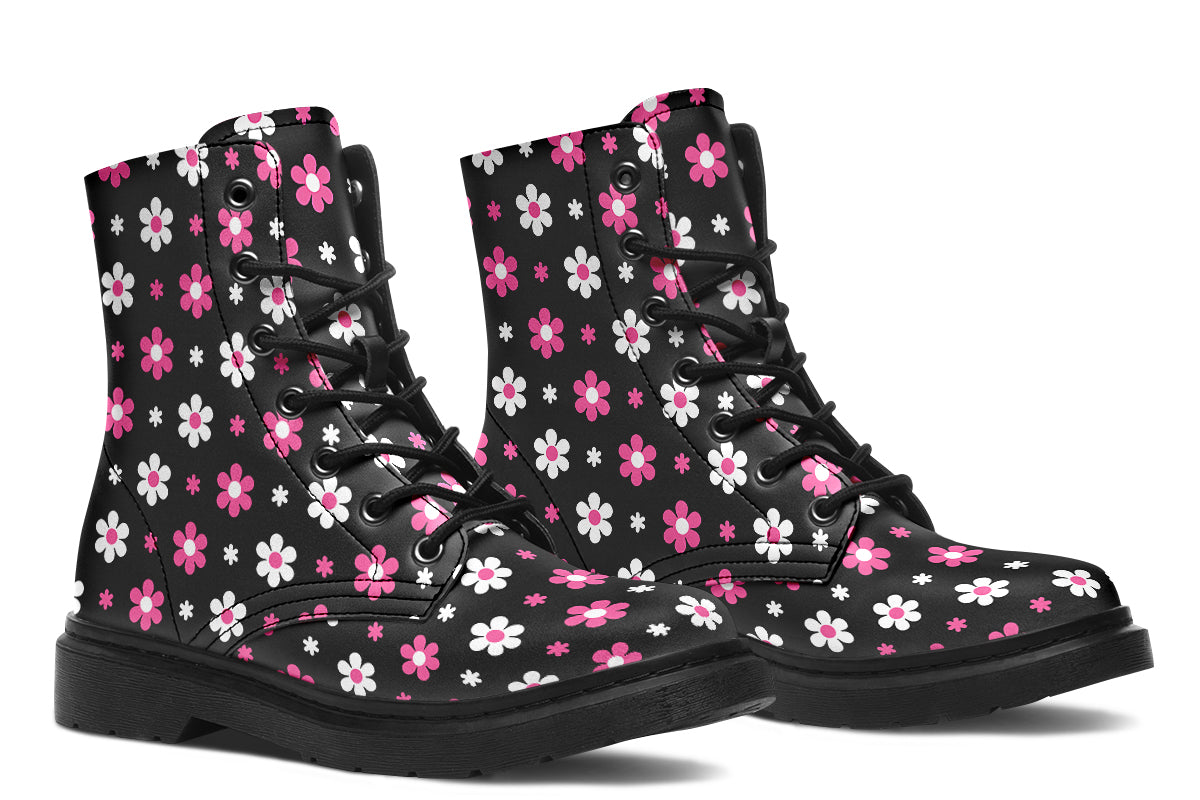 Pink And Black Flowers