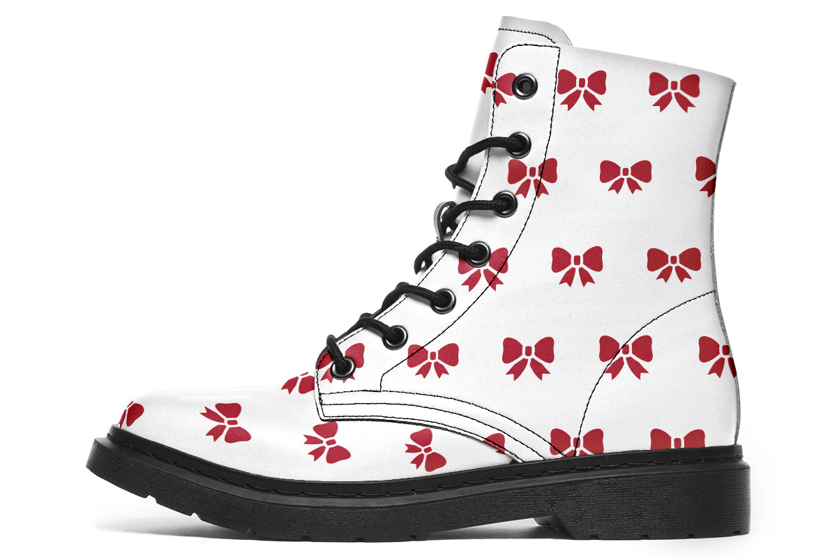 Ribbon Red On White