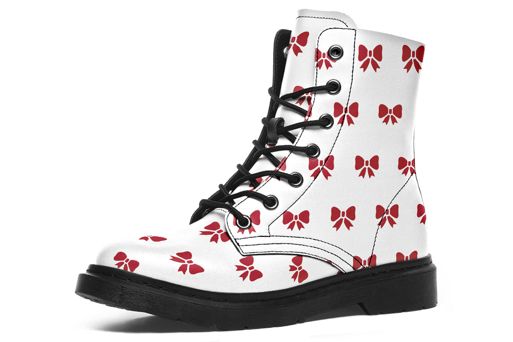 Ribbon Red On White