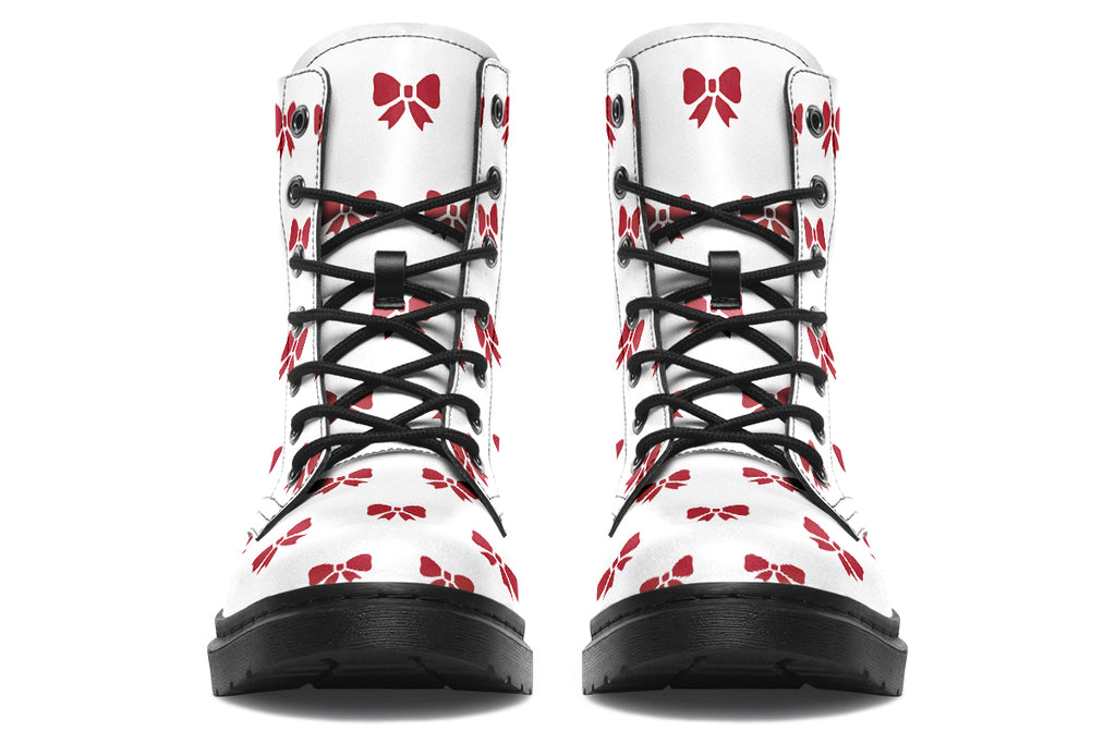 Ribbon Red On White