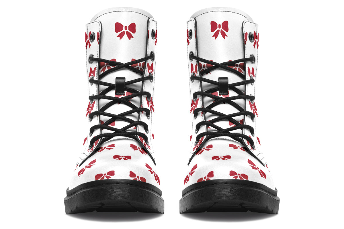 Ribbon Red On White