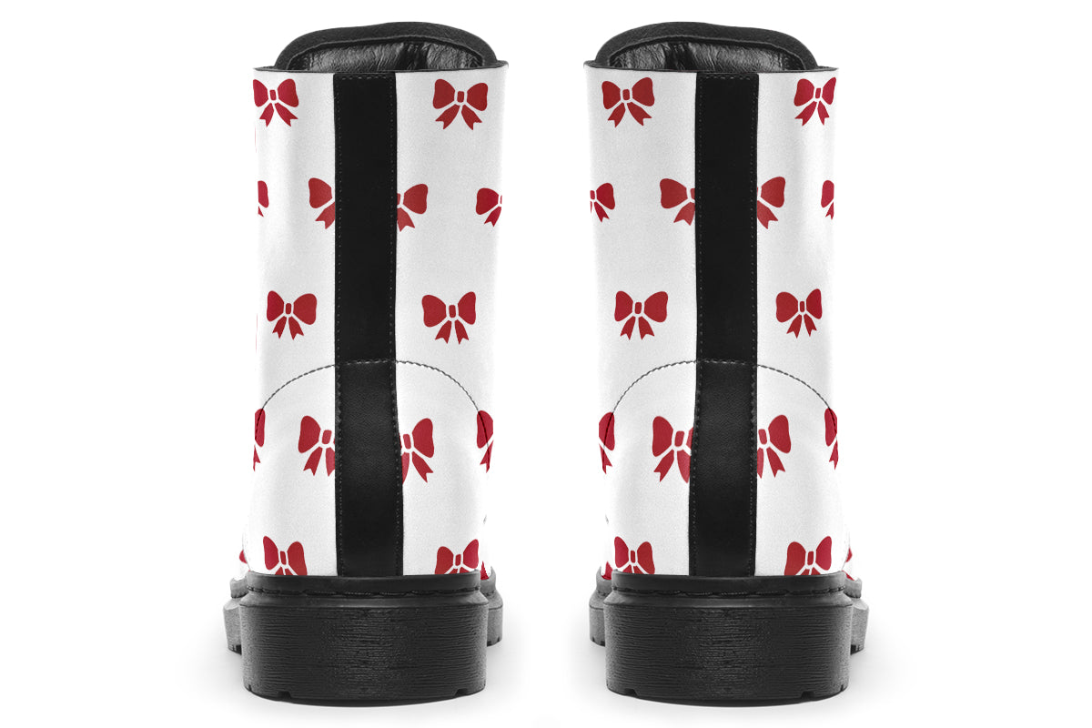 Ribbon Red On White