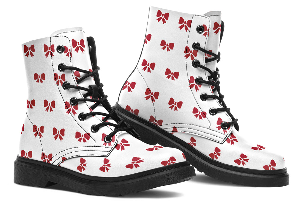Ribbon Red On White