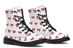 Ribbon Red On White