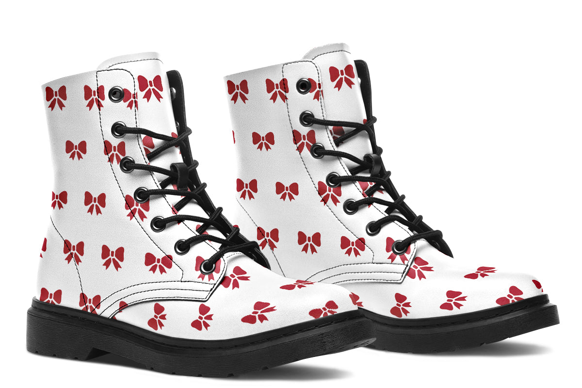 Ribbon Red On White