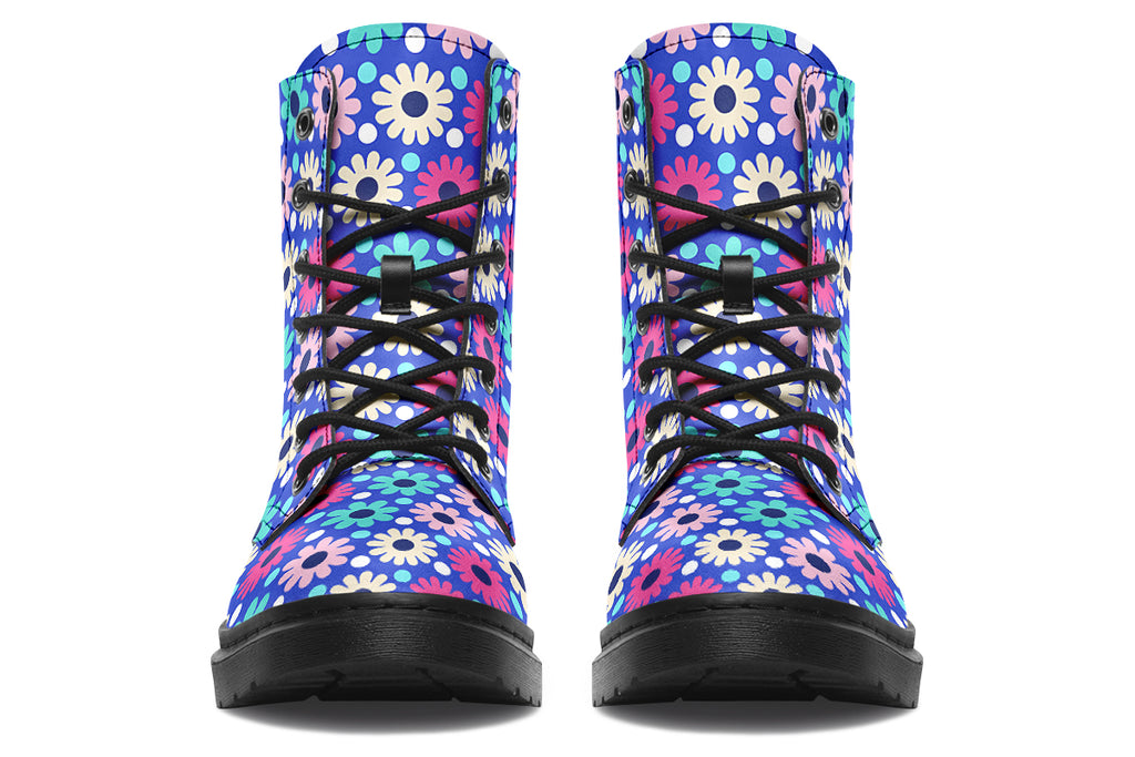 Royal Blue Retro Daisies