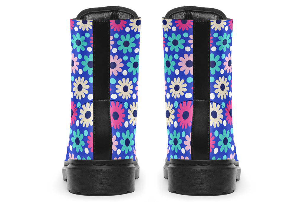 Royal Blue Retro Daisies
