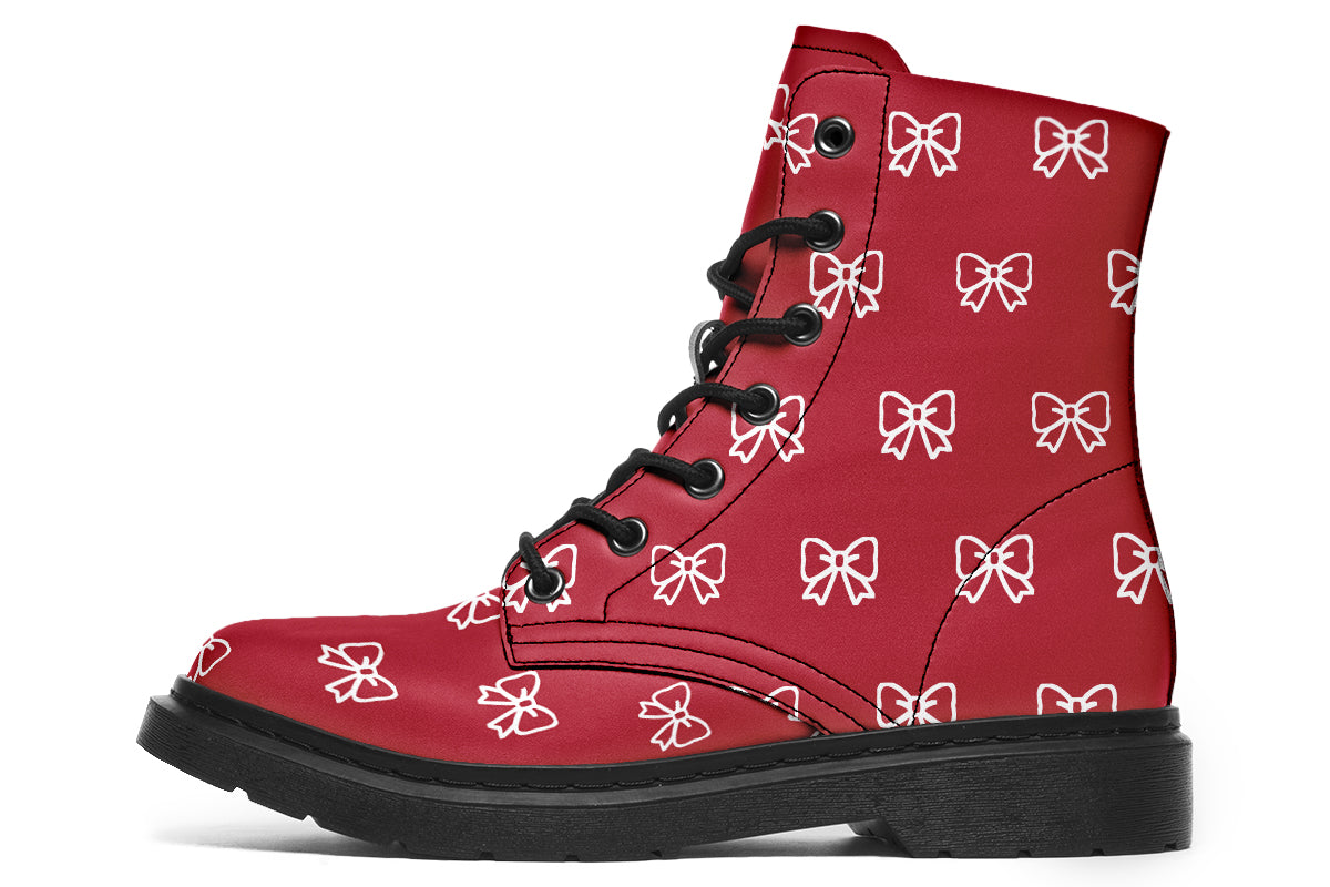 White Bows On Red