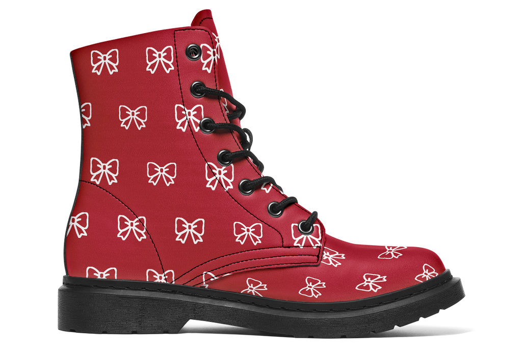 White Bows On Red